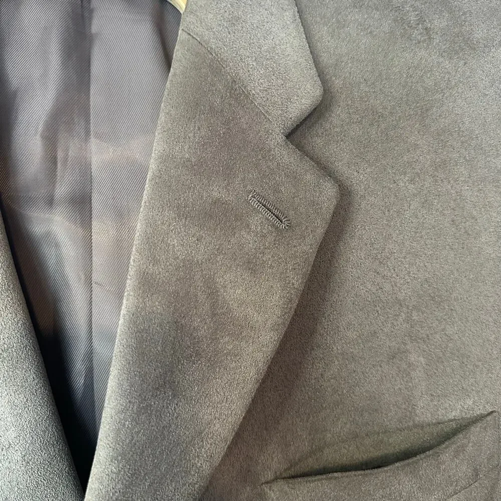 Chaps Ralph Lauren Men’s Faux Suede‎ Soft Blazer Sport Coat Suit Jacket Size 46L
